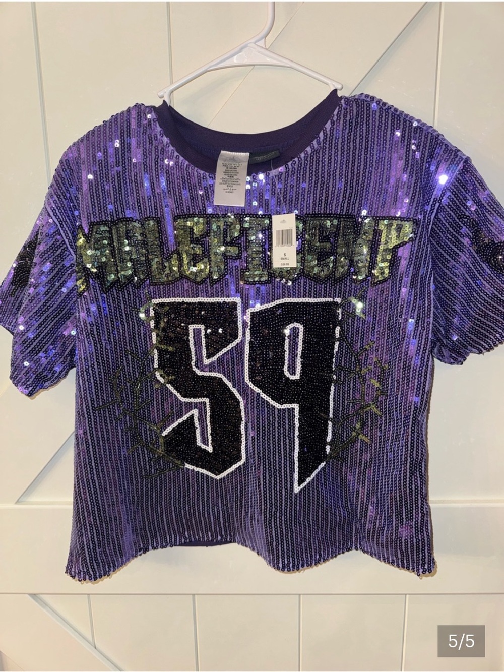 Her Universe Purple Sequin Short Sleeve Jersey with Black '59' Graphic